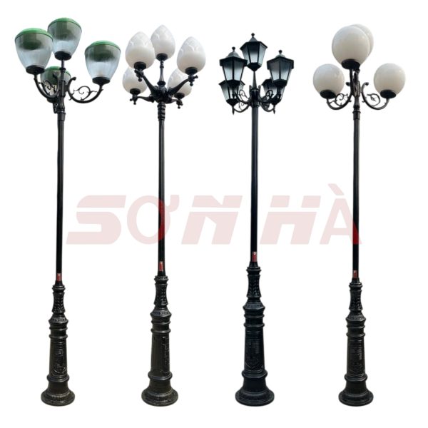 Cột đèn sân vườn đế ý