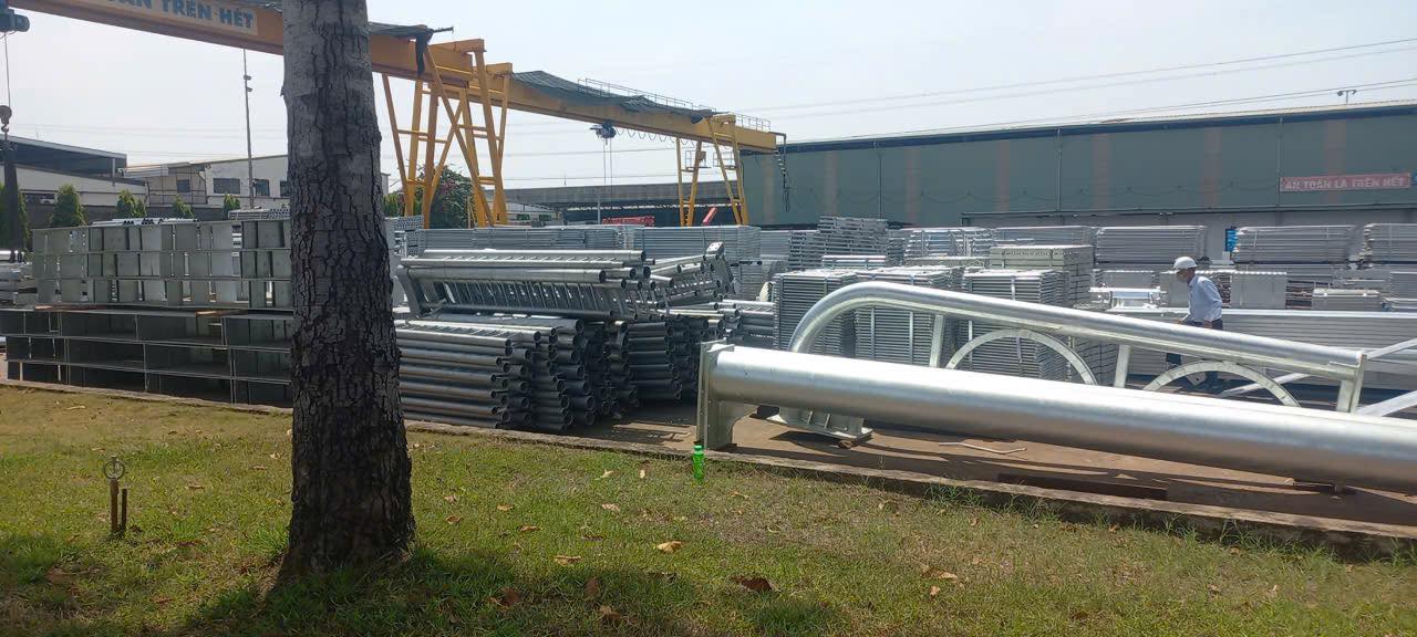 Xưởng sản xuất cột đèn cao áp của Sơn Hà