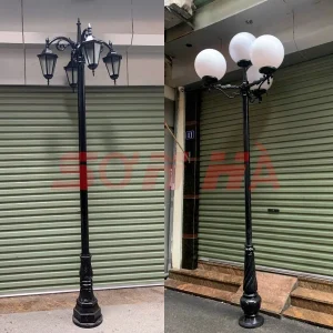 Cột đèn trang trí 4 bóng