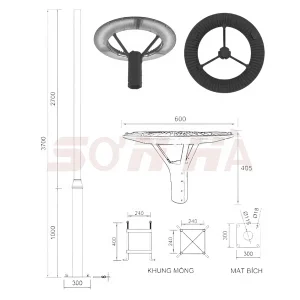 Bản vẽ cột đèn trang trí SH-DSV21
