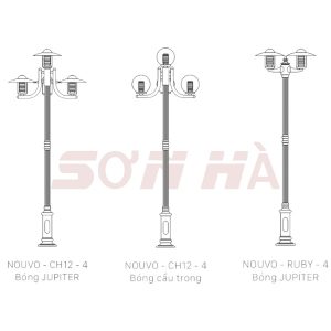 Cột đèn trang trí Nouvo